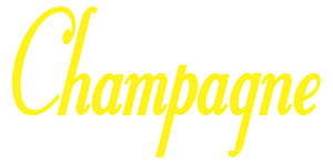 CHAMPAGNE WALL DECAL YELLOW