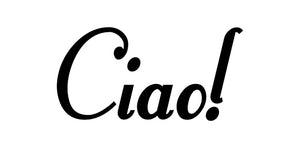 CIAO ITALIAN WORD WALL DECAL IN BLACK