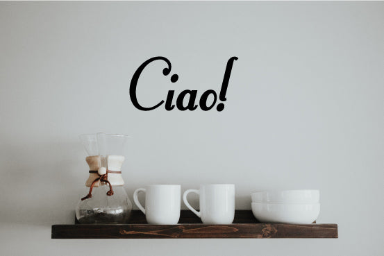 CIAO ITALIAN WORD WALL DECAL