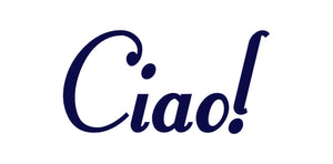 CIAO ITALIAN WORD WALL DECAL IN NAVY BLUE