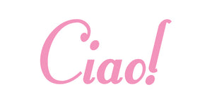 CIAO ITALIAN WORD WALL DECAL IN SOFT PINK