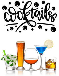 Cocktails wall decal from whimsi decals