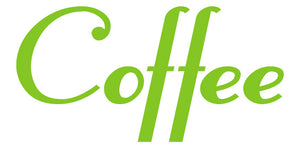COFFEE WALL DECAL LIME GREEN