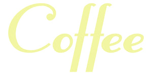 COFFEE WALL DECAL PALE YELLOW