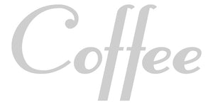 COFFEE WALL DECAL SILVER