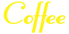 Load image into Gallery viewer, COFFEE WALL DECAL YELLOW
