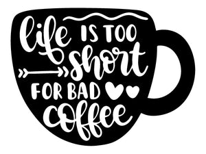 Coffee quote sticker
