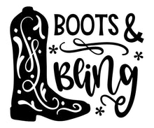 Load image into Gallery viewer, Boots and bling wall sticker from whimsidecals.com
