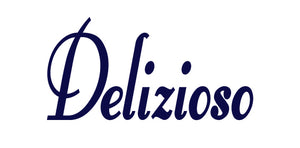 DELIZIOSO ITALIAN WORD WALL DECAL IN NAVY BLUE