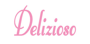 DELIZIOSO ITALIAN WORD WALL DECAL IN SOFT PINK