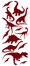 Load image into Gallery viewer, DINOSAUR WALL DECALS MAROON
