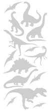 Load image into Gallery viewer, DINOSAUR WALL DECALS SILVER
