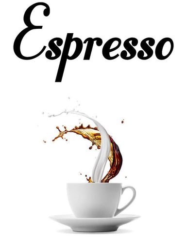 Espresso coffee word wall decal