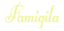 Load image into Gallery viewer, FAMIGILA ITALIAN WORD WALL DECAL IN PALE YELLOW
