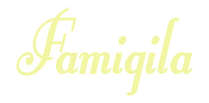 FAMIGILA ITALIAN WORD WALL DECAL IN PALE YELLOW