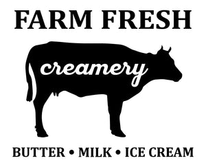 Farm fresh creamery wall sticker