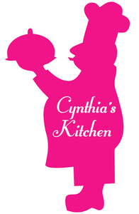 CHEF WALL DECAL HOT PINK