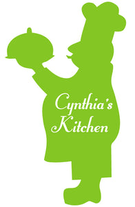 CHEF WALL DECAL LIME GREEN