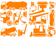 Load image into Gallery viewer, CONSTRUCTION WALL DECALS ORANGE

