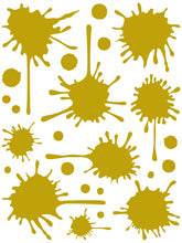 Load image into Gallery viewer, GOLD PAINT SPLATTER WALL DECAL
