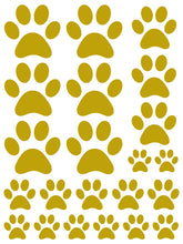 Load image into Gallery viewer, GOLD PAW PRINT WALL DECALS
