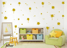 Load image into Gallery viewer, GOLD PAINT SPLATTER WALL STICKER
