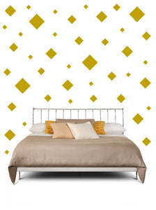 SQUARE WALL STICKERS IN GOLD