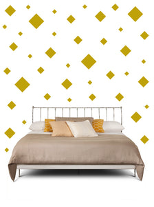 Satin Gold Square Wall Decals | Kids Room Stickers | Whimsi Decals ...