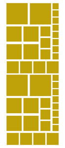 Gold square sticker