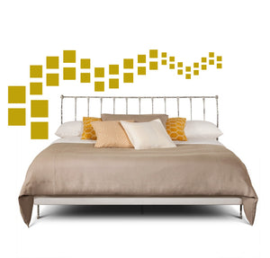 SQUARE WALL DECALS IN GOLD
