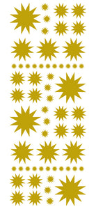SATIN GOLD STARBURST WALL STICKERS