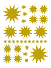 Load image into Gallery viewer, SATIN GOLD STARBURST WALL DECALS

