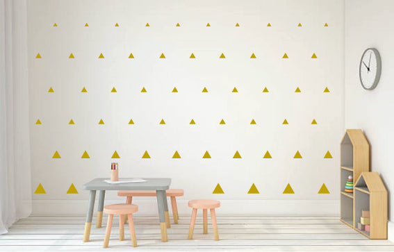 Satin Gold Triangle Wall Decals | Triangle Stickers | Whimsi Decals ...