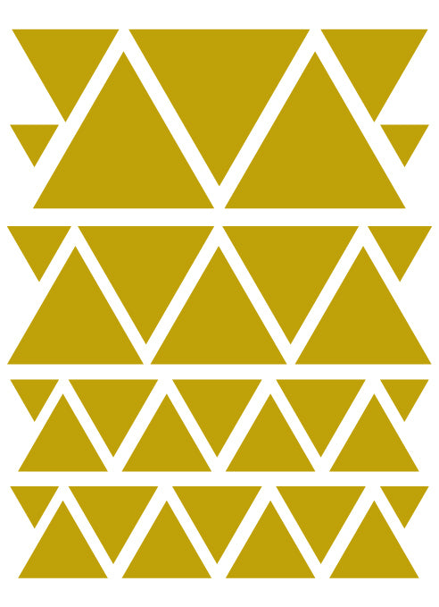 GOLD TRIANGLE WALL DECALS