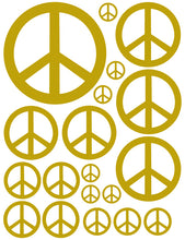 Load image into Gallery viewer, GOLD PEACE SIGN WALL DECAL
