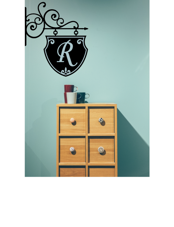 Monogram Wall Decals | Initial Wall Decals & Stickers | Whimsi Decals ...