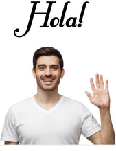 Load image into Gallery viewer, HOLA SPANISH WORD WALL DECAL HELLO
