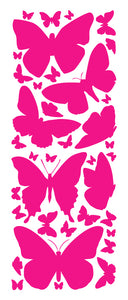 HOT PINK BUTTERFLY WALL DECALS