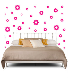 HOT PINK DAISY DECALS
