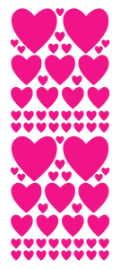 HOT PINK HEART WALL STICKERS