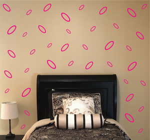 HOT PINK OVAL WALL DECOR