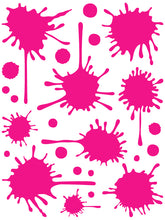 Load image into Gallery viewer, HOT PINK PAINT SPLATTER WALL DECAL
