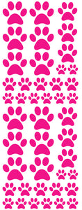 HOT PINK PAW PRINT DECALS