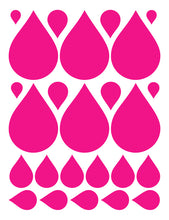 Load image into Gallery viewer, HOT PINK RAINDROP WALL DECALS
