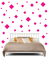 Load image into Gallery viewer, SQUARE WALL STICKERS IN HOT PINK
