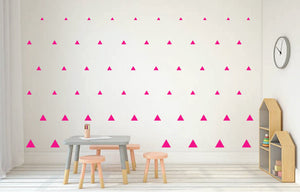 HOT PINK TRIANGLE DECALS