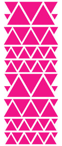 HOT PINK TRIANGLE STICKERS