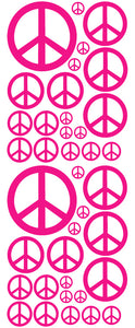 HOT PINK PEACE SIGN DECAL