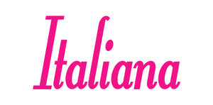 ITALIANA WORD WALL DECAL IN HOT PINK