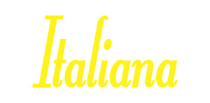 ITALIANA WORD WALL DECAL IN YELLOW